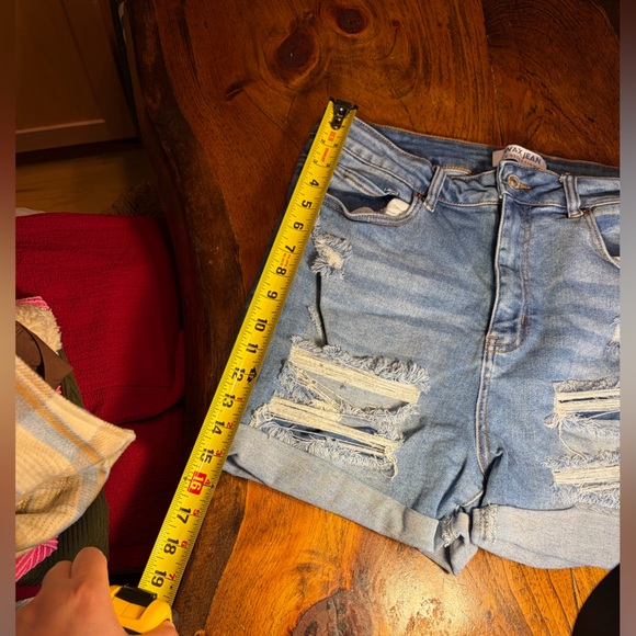 Wax Jean Blue Denim Shorts 93% cotton - Picture 5 of 6